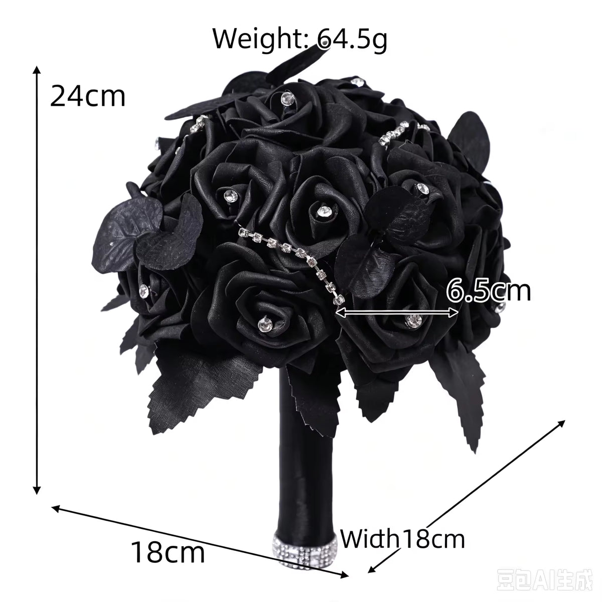 Gothic Skull Rose Bouquet – Dark Red & Black Halloween Flowers