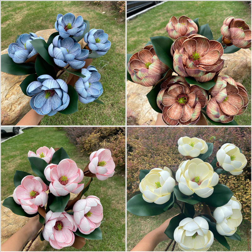 Real-Touch Artificial Magnolia Bouquet